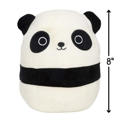 Squishmallows Stanley Panda washable material simplifies cleaning after adventures.