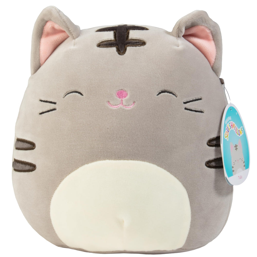 Squishmallows Tally the Grey Cat 8-inch plush for cozy cuddles and travel
