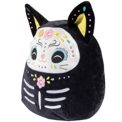 12-inch Zelina black cat plush offering a hug-worthy, soft texture.