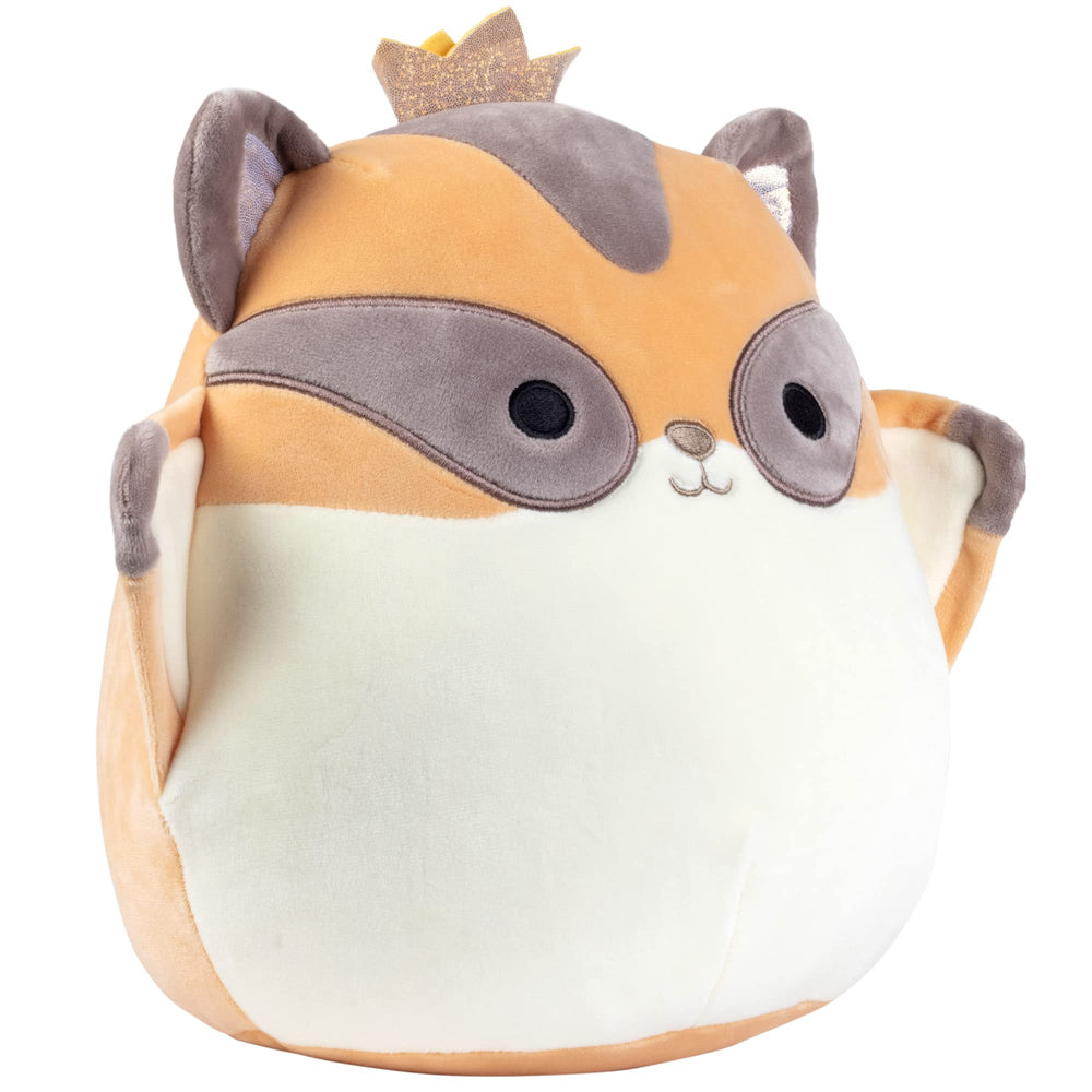 Squishmallows Ziv Sugar Glider face close-up highlighting sparkly eyes.