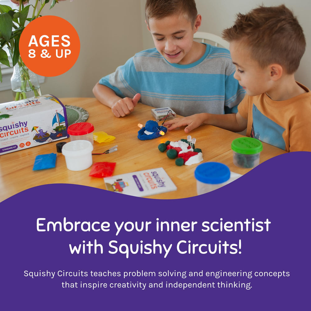 Squishy Circuits piezo buzzer demonstrates sound in inventive circuits.