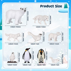 Sratte penguin figurines: playful figures for polar-themed crafts and displays.