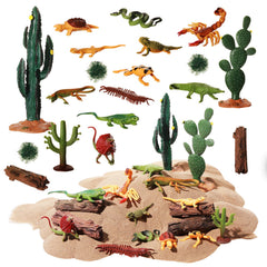 Sratte desert animals figures kit for detailed diorama crafting and display.
