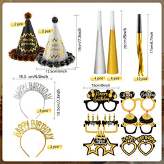 Sratte gold silver birthday headbands complement outfits and group fun