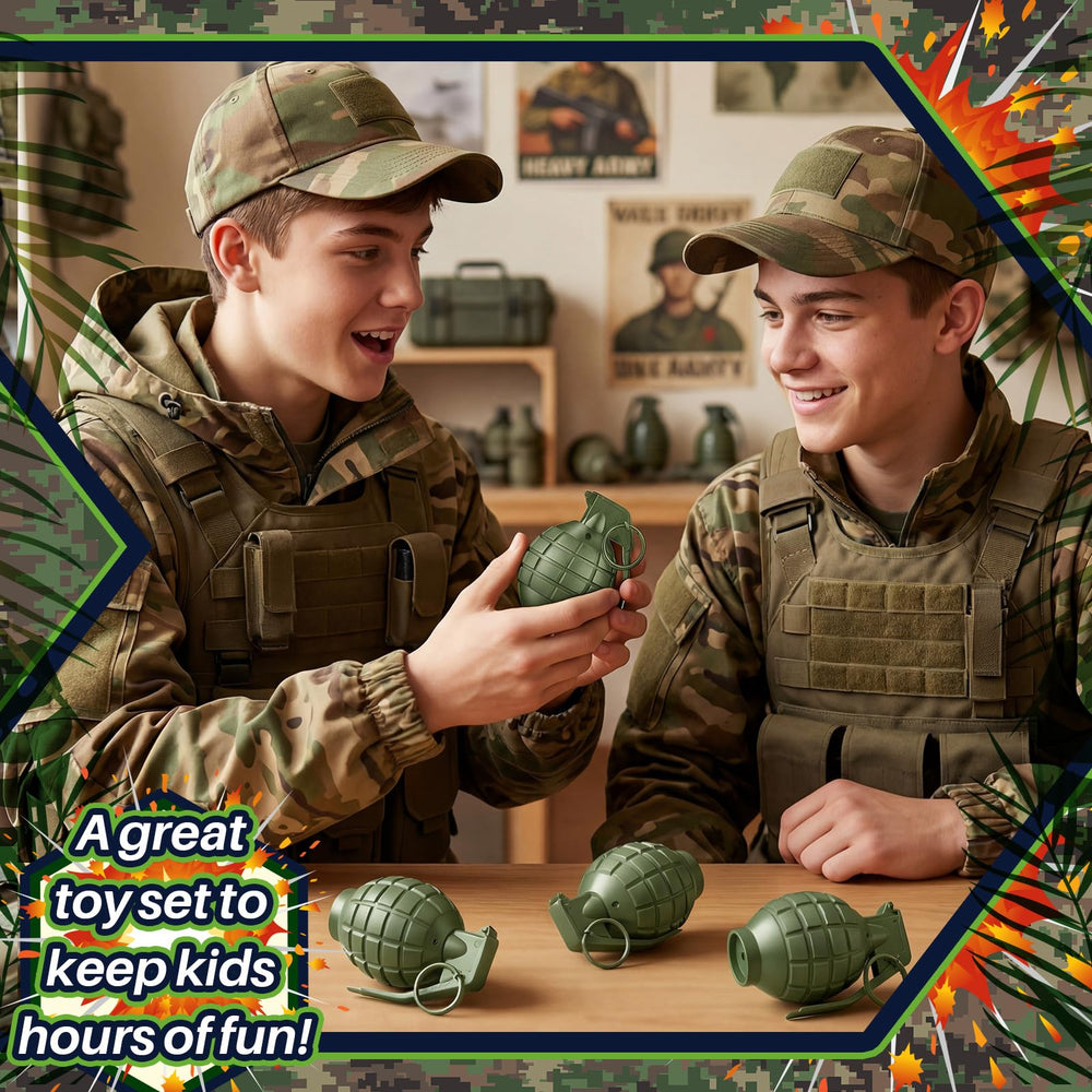 Sratte grenades green compact size fits kids' hands.
