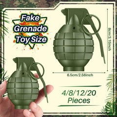 Sratte grenades green textured design enhances authentic toy feel.