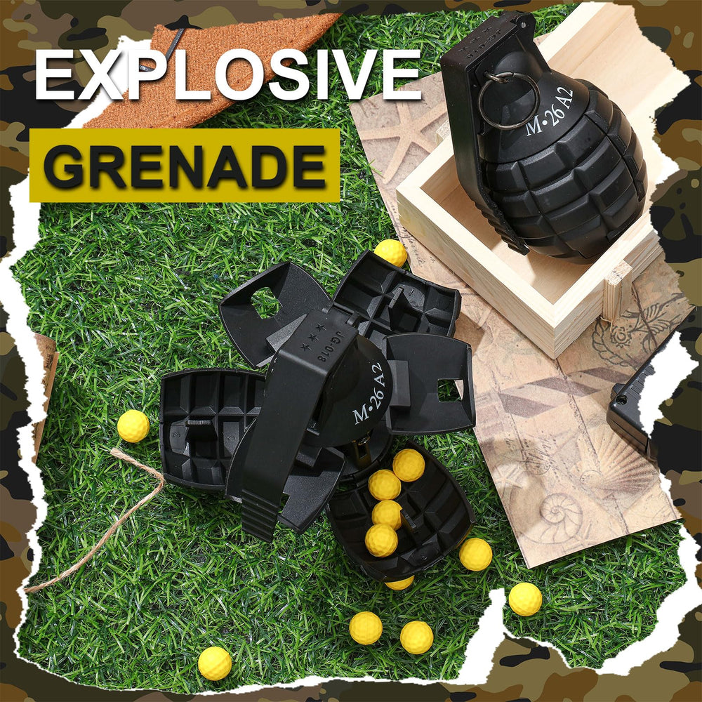 Sratte toy grenade pull pin action highlights quick throw capability and safe handling