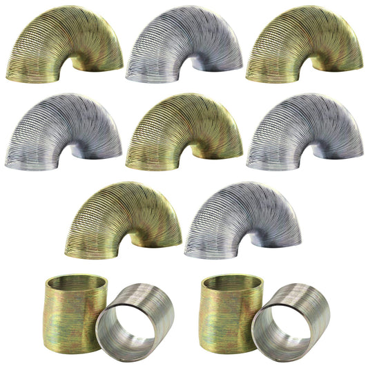 Srenta 1-inch silver mini metal coil spring close-up for classroom demos and tactile learning.