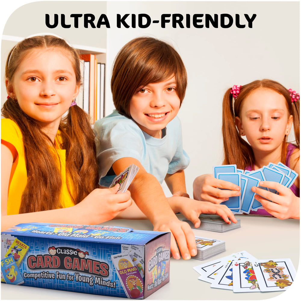 Srenta old maid deck playing cards with clear, kid-friendly rules
