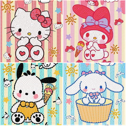 Sretoul four pack diamond art kits packaging, ideal for gifting to kids