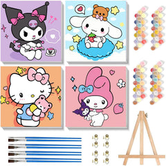 Sretoul kids paint-by-numbers frame canvas, framed and ready to display.