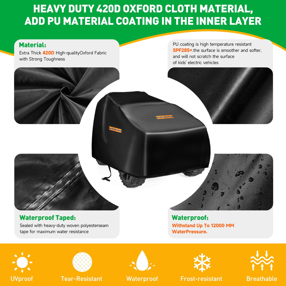 SRIMMIT large toy car cover left side view blocks sun exposure