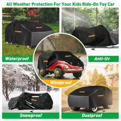 SRIMMIT large toy car cover rear view shielding from rain and dust