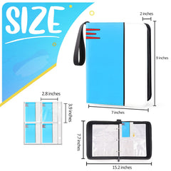 SRISE Card Binder 4 Pocket blue open view for quick viewing and swapping cards.