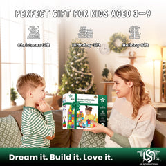 SS INTERNATIONAL magnetic tiles kid-friendly design for safe, imaginative play.