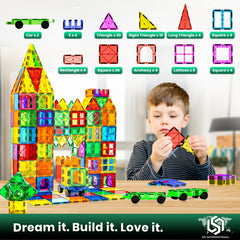 SS INTERNATIONAL magnetic tiles with cars enable motion play and engaging storytelling.