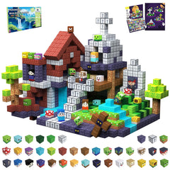 SSAWER 150-piece magnetic blocks arranged for versatile STEM play and open-ended building.