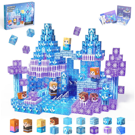 SSAWER 48pcs magnetic blocks set fosters open-ended construction and fine motor skills