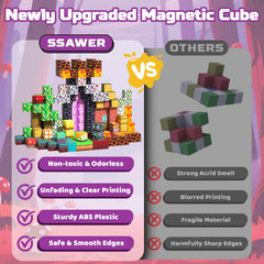SSAWER blocks highlighting eight magnetic contact points for sturdy constructions