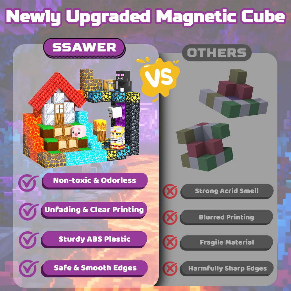 SSAWER blocks forming sturdy structures during imaginative play