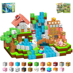 SSAWER forest house magnetic blocks 48pcs for imaginative construction.