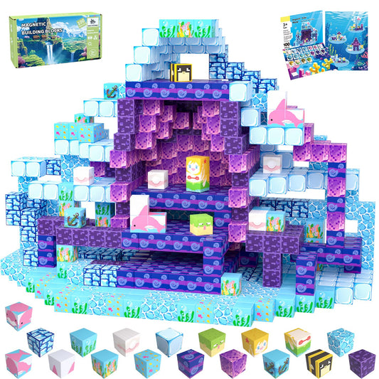 SSAWER Magnetic Blocks 100pcs set inspires imaginative play and spatial thinking.