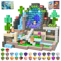 SSAWER magnetic blocks 150-piece set on cover for screen-free creative play