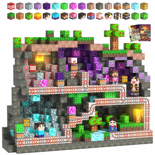 SSAWER magnetic blocks light up for interactive STEM play and creativity.