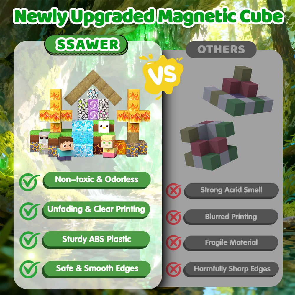 SSAWER blocks crafted from durable ABS plastic for lasting play sessions.