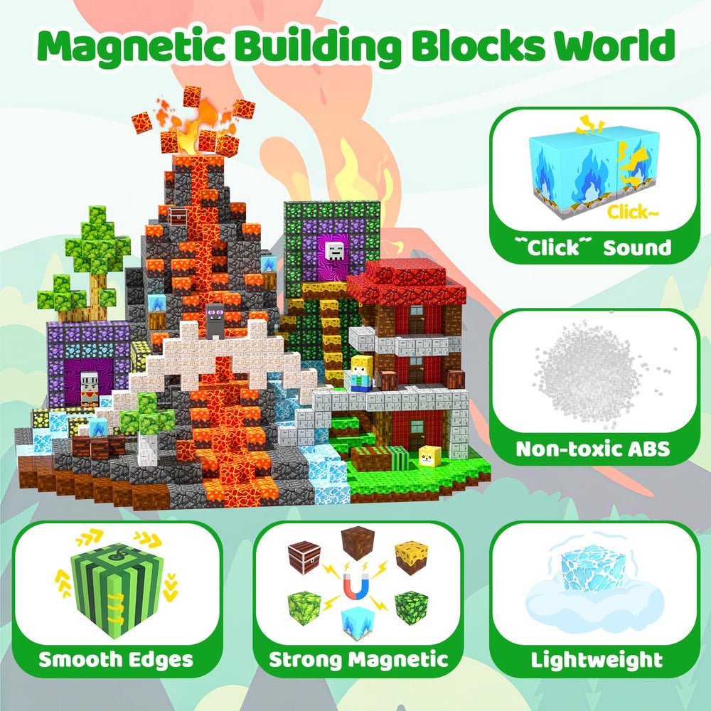 SSAWER Magnetic Blocks STEM learning through color and interlocking shapes.