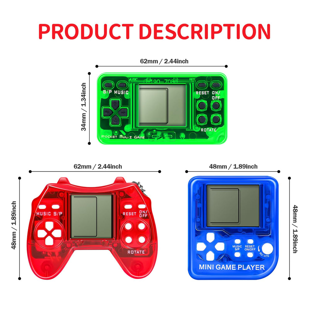 Portable mini SSRMX video game keychain attach to keys or bags