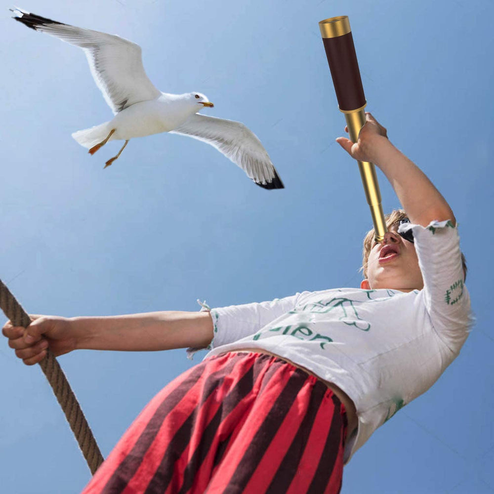 SSZS brass telescope with leather wrap for stylish protection