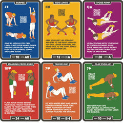 Stack 52 card exercise sample illustrating diverse moves for full-body training