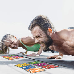 Stack 52 playing-card game in action motivates a cardio-style workout