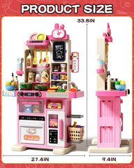 STACTCUTE 33-8in kitchen sink with flowing water for cleanup play