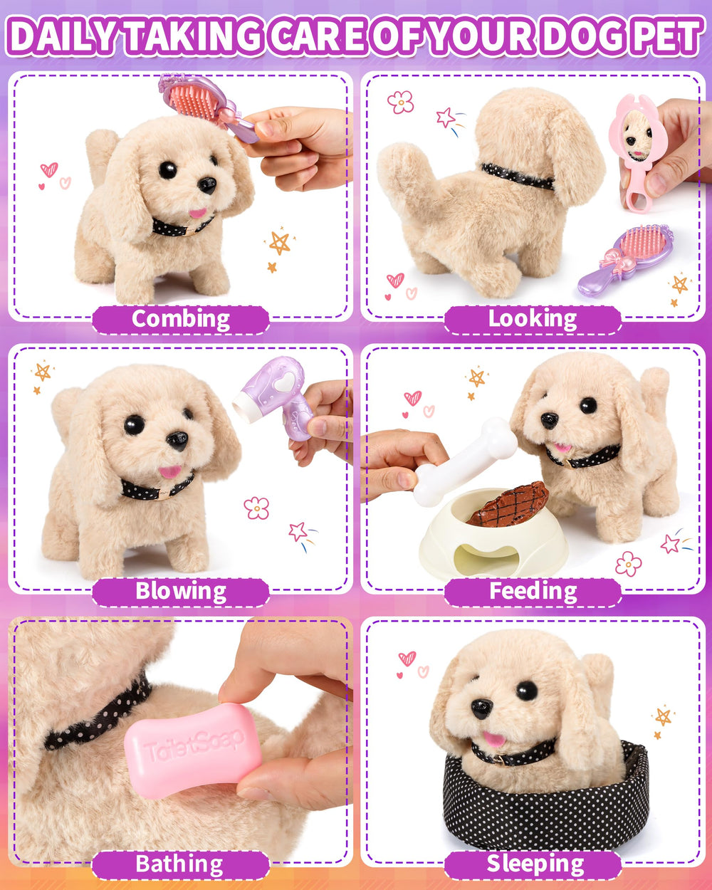 STACTCUTE cozy dog bed and leash visual: comfy rest spot and safe leash for play