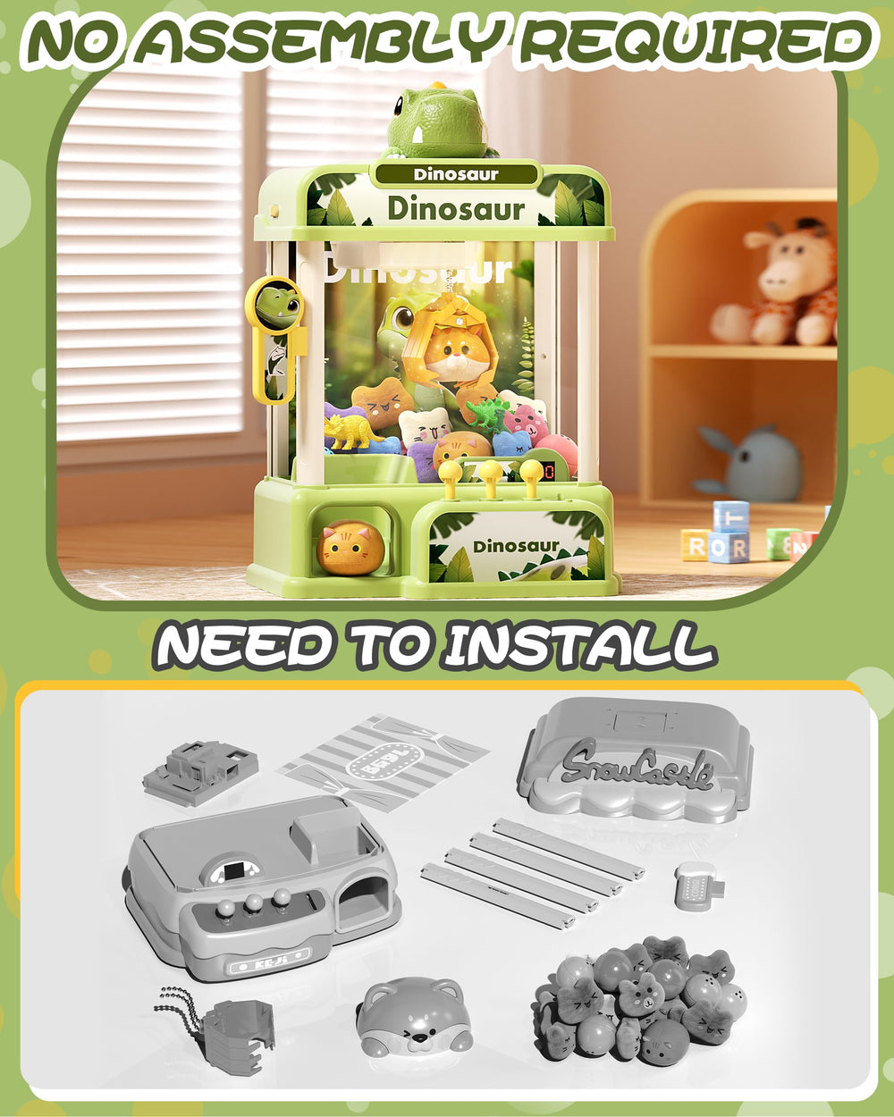 STACTCUTE mini arcade prize dispensing action ready for instant play