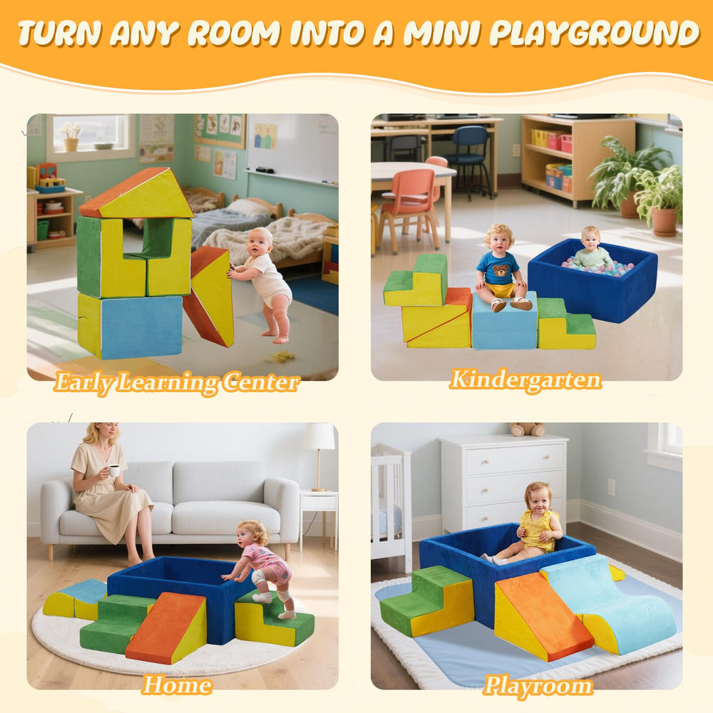 STAOLENE ball-pit compatible design supports a clutter-free play area.