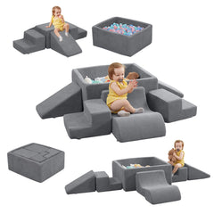 STAOLENE soft foam climbing blocks with ball pit assembly for safe, imaginative play