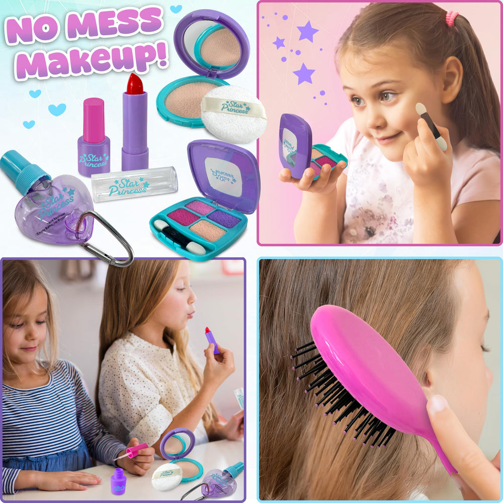 Star Princess sunglasses and hairbrush accessory detail for stylish role play.