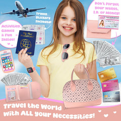 Star Princess pink makeup set enables mess-free pretend cosmetics play.