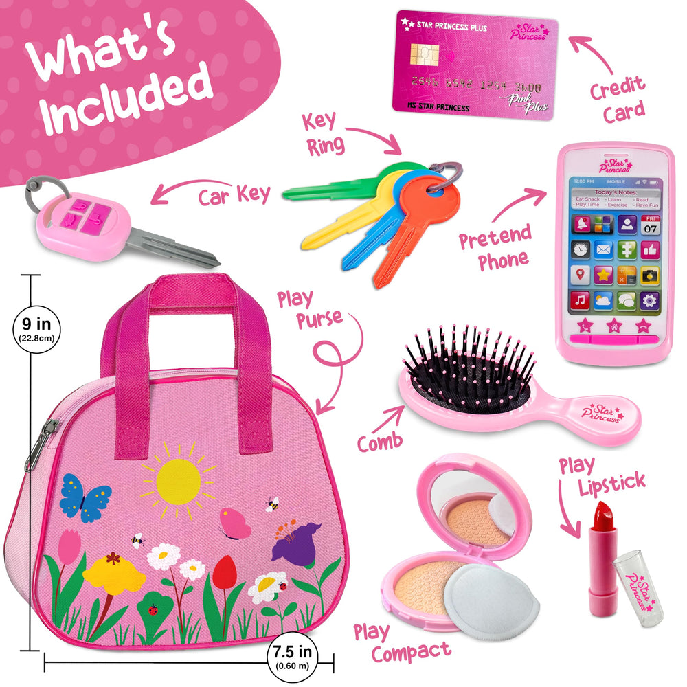 Star Princess purse accessories promote social interaction and fine motor skills.