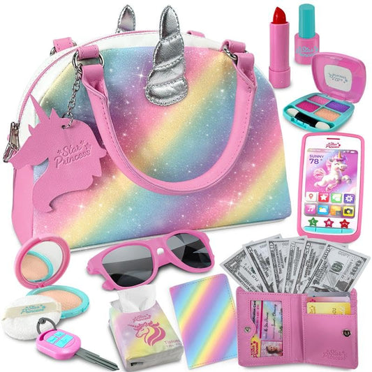 Star Princess unicorn purse in ombre colors for imaginative dress-up play