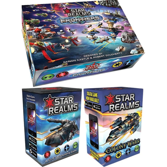 Star Realms Core Game box front, quick-start setup for fast play