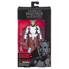 STAR WARS Black Series Clone Commander Obi-Wan Kenobi figure for display on a collector's shelf.