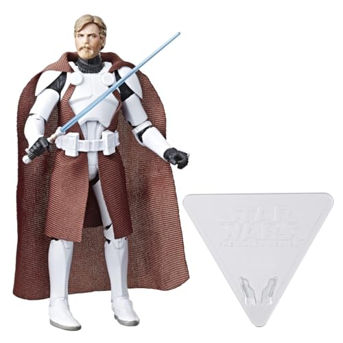 STAR WARS Black Series Clone Commander Obi-Wan Kenobi close-up head sculpt highlights detailed features.