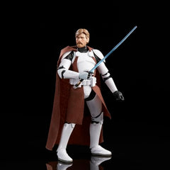 STAR WARS Black Series Clone Commander Obi-Wan Kenobi packaging showcases collectible edition.