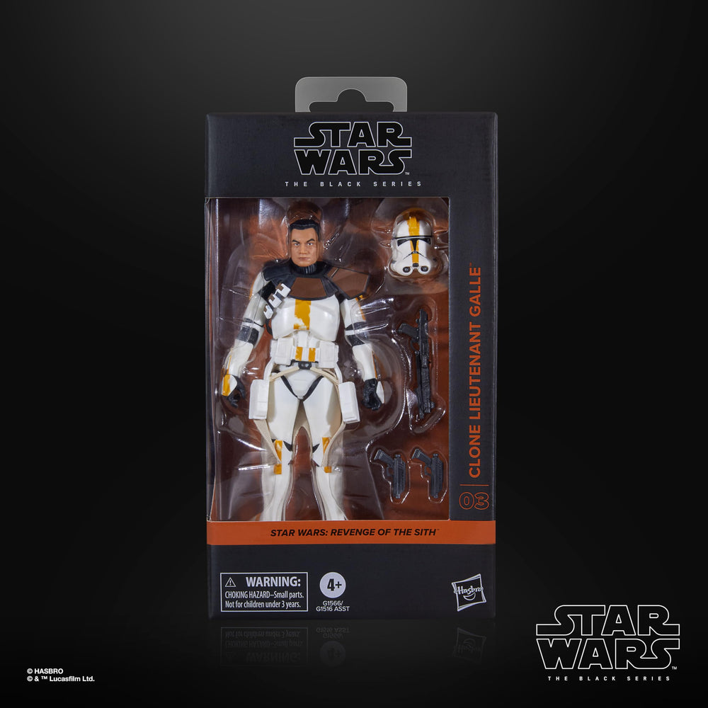 Star Wars The Black Series Clone Lieutenant Galle articulation for dynamic posing.