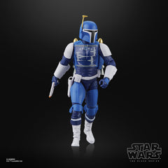 STAR WARS The Black Series Mandalorian Scout Holiday Edition packaging with contents visible