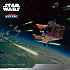 Star Wars Micro Galaxy Squadron A-Wing suits ages 8 and up for safe play.